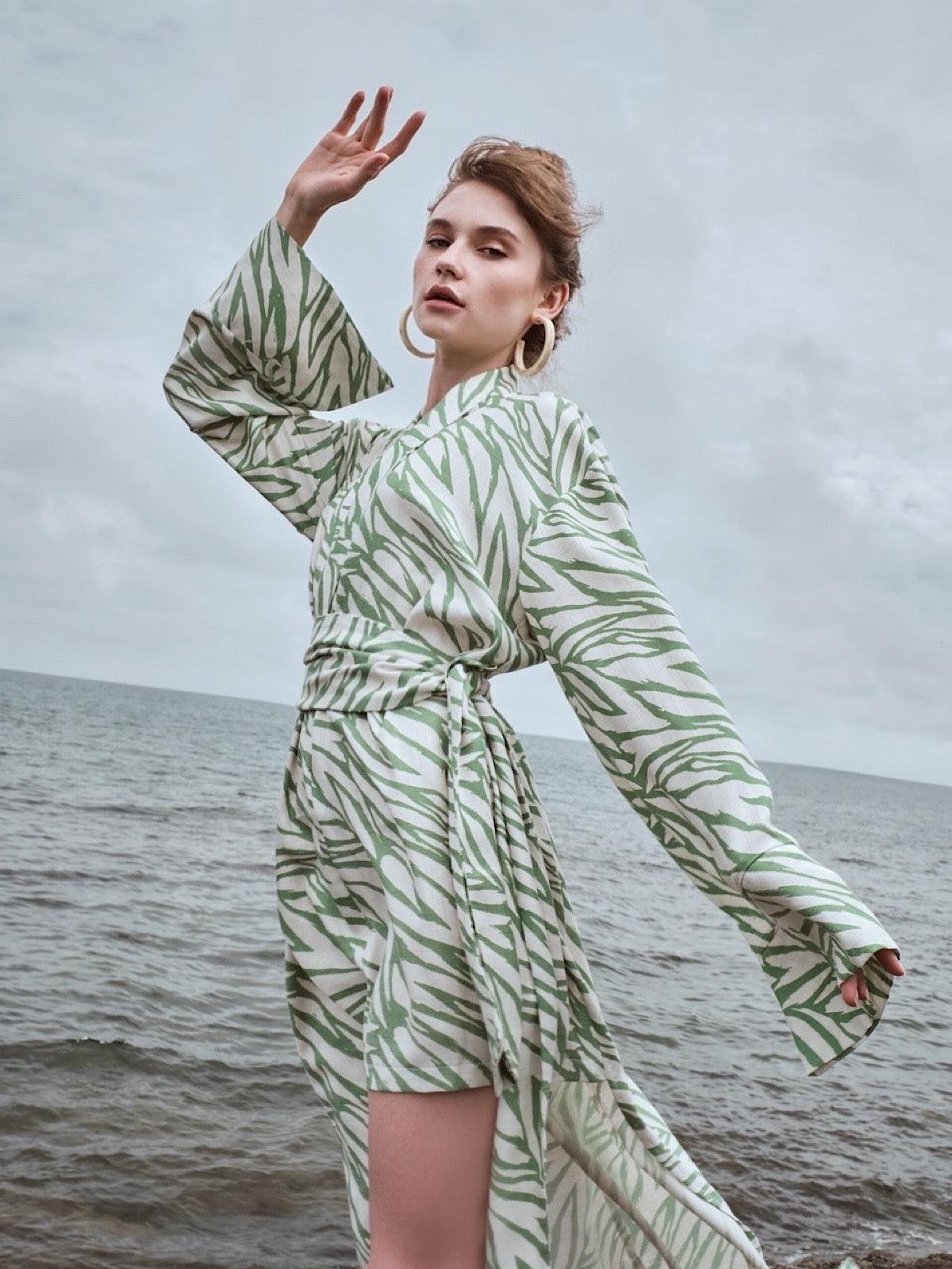 Kate Kimono Elbise Yeşil